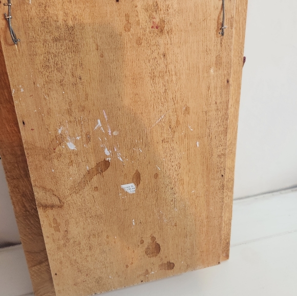 Snowman and Snowwoman Couple in Wood Frame Snowflakes Welcome - Picture 4 of 6